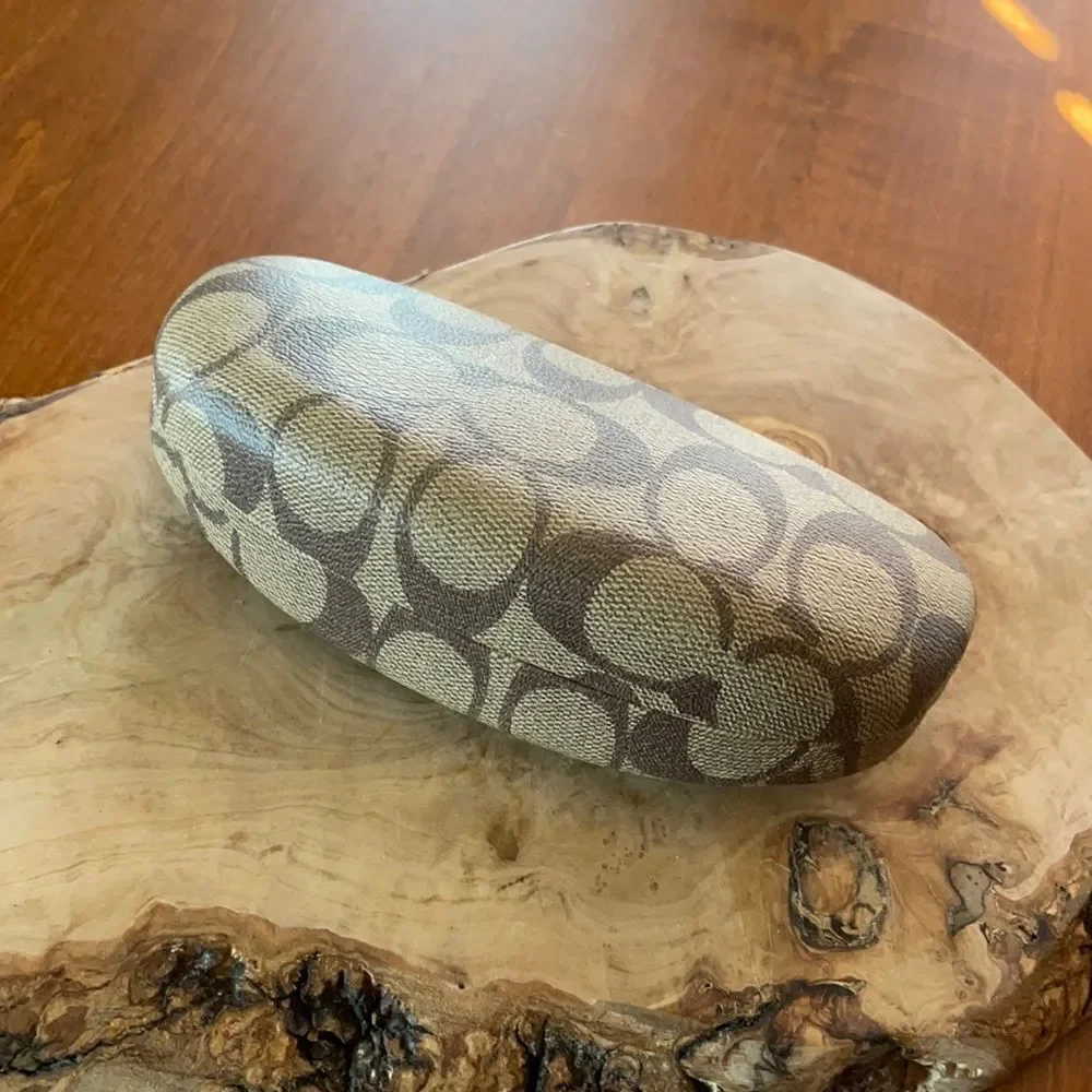 Coach Brown Signature Monogram Eyeglass / Sunglasses Case